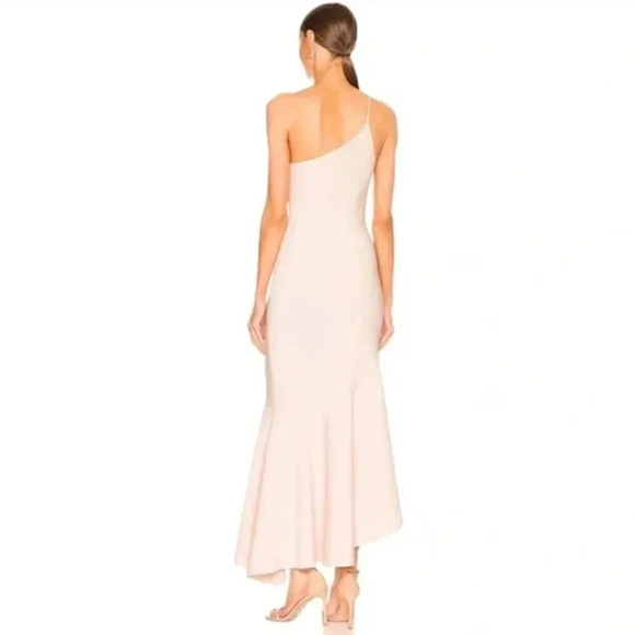 NWT Significant Other Flounce Hem One Shoulder Tori Dress in Blush Pink Size 2 - Picture 3 of 8